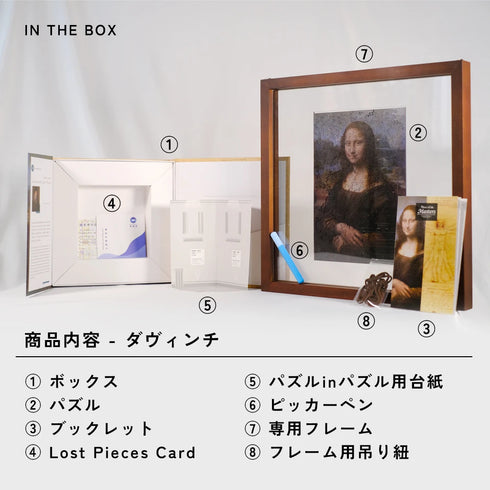 巨匠の破片 ダ・ヴィンチ アートパズルとフレームセット 6