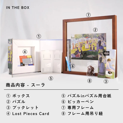 巨匠の破片 スーラ パズルとフレームのセット