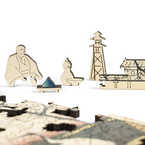 巨匠の破片 歌川広重 浮世絵パズルとフレームセット 6
