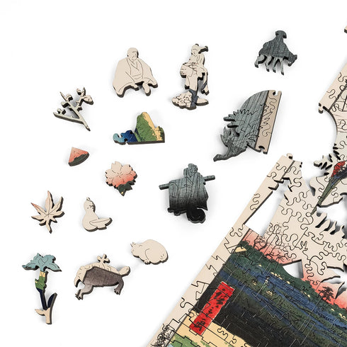 巨匠の破片 歌川広重 浮世絵パズルとフレームセット 8